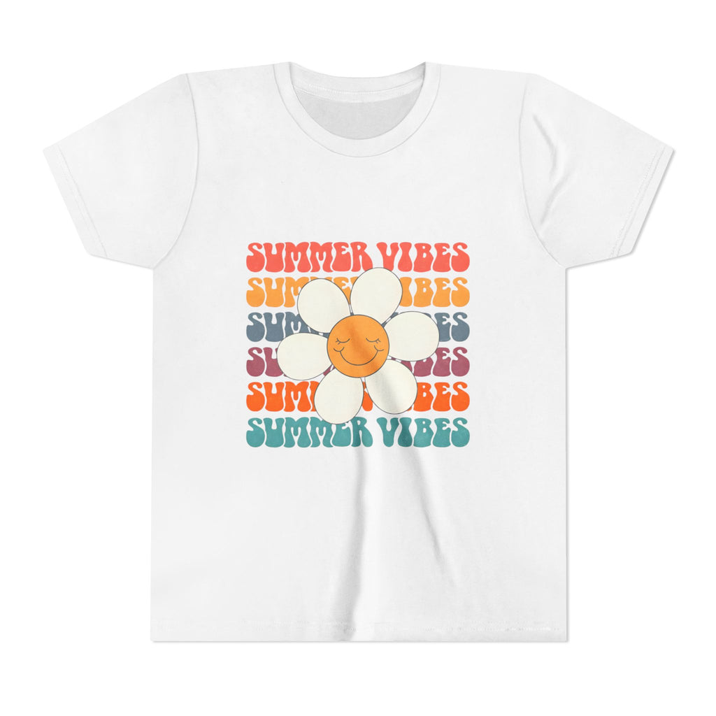 Youth Tee - "Summer Vibes" Retro Daisy Graphic