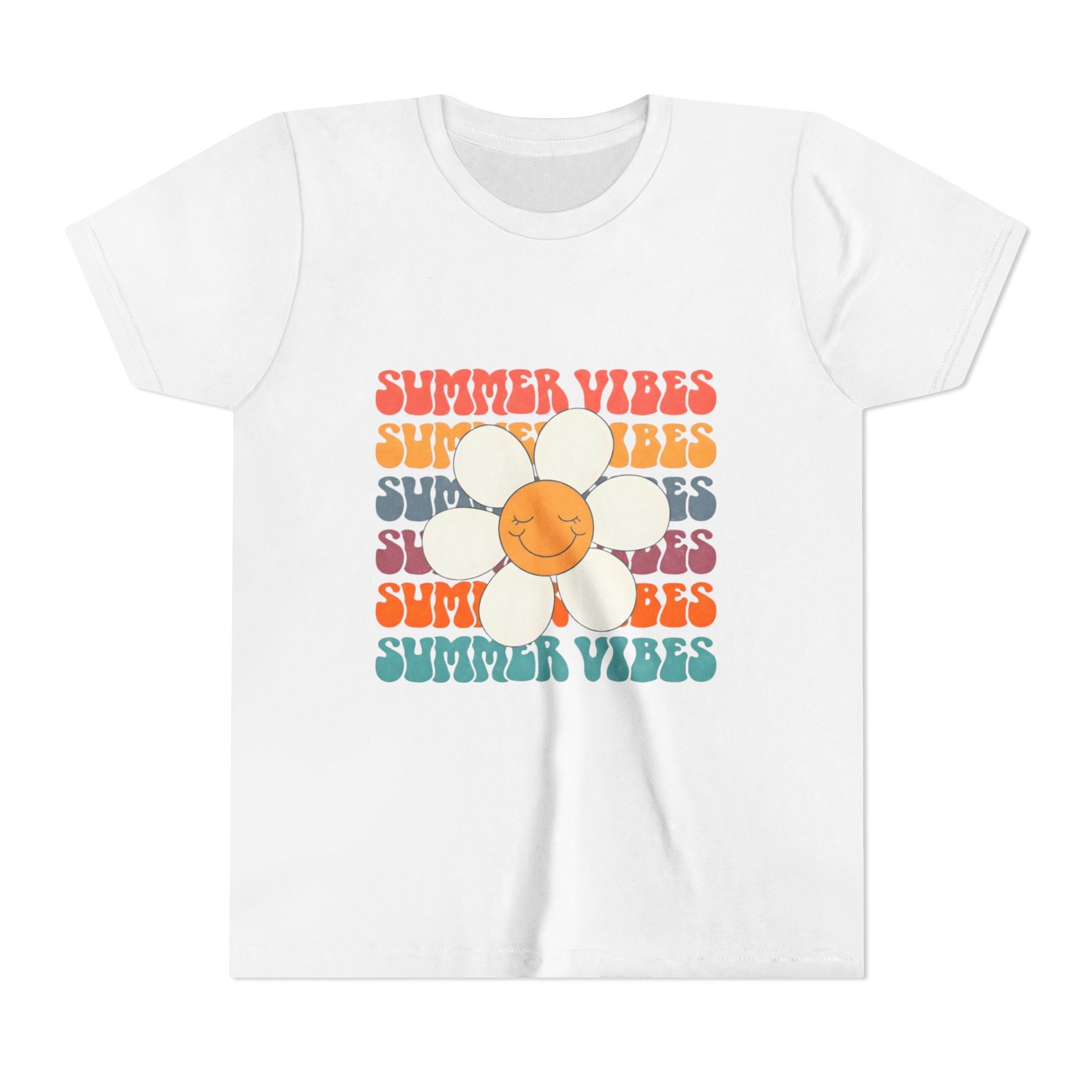 Youth Tee - "Summer Vibes" Retro Daisy Graphic