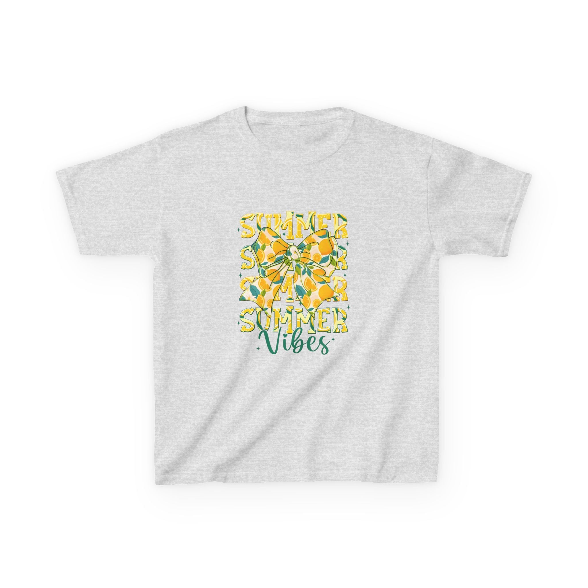 Kids Tee — "Summer Vibes" Lemon Floral Graphic