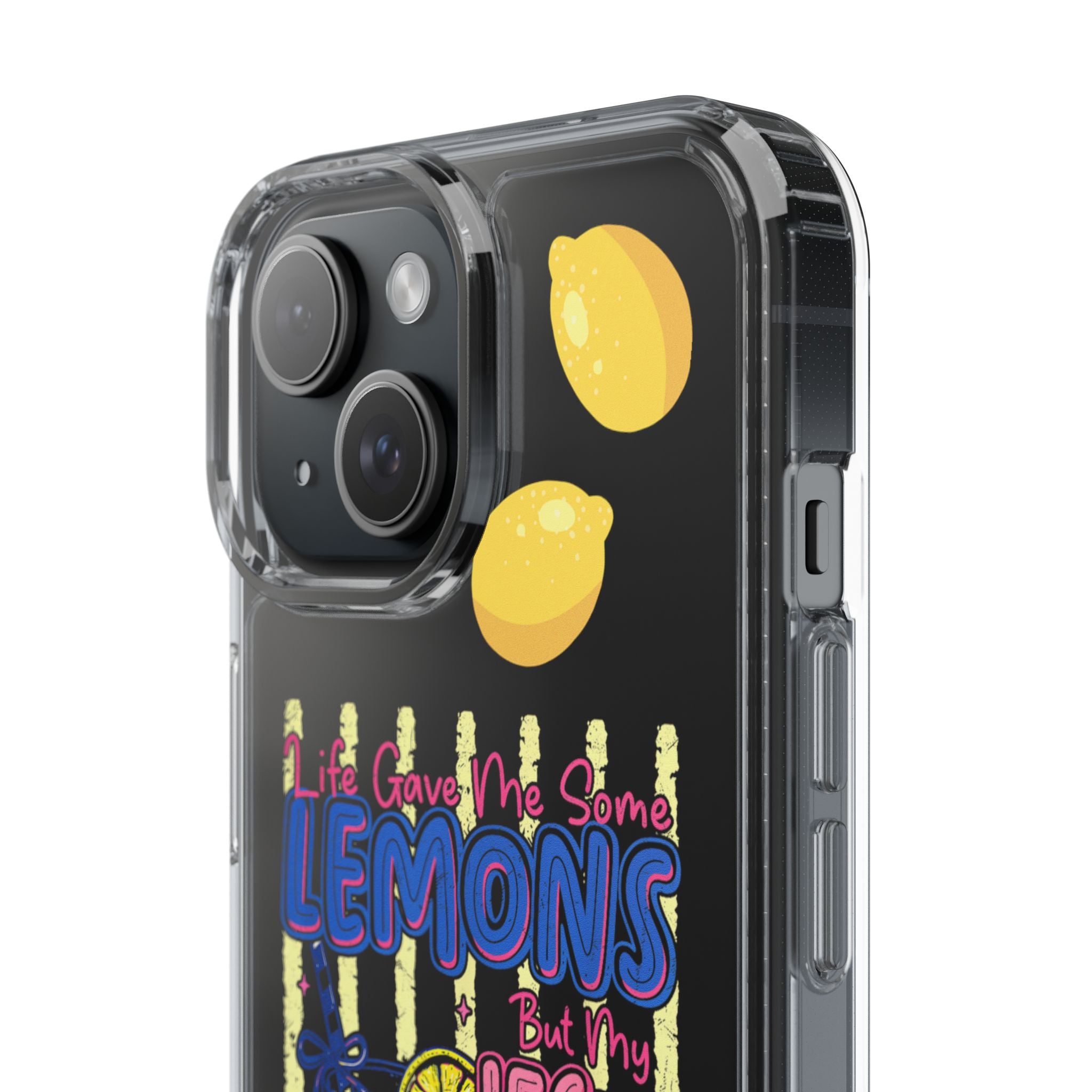Clear Phone Case — “Life Gave Me Some Lemons But My Jesus Made Me Lemonade” Inspirational Lemon Design
