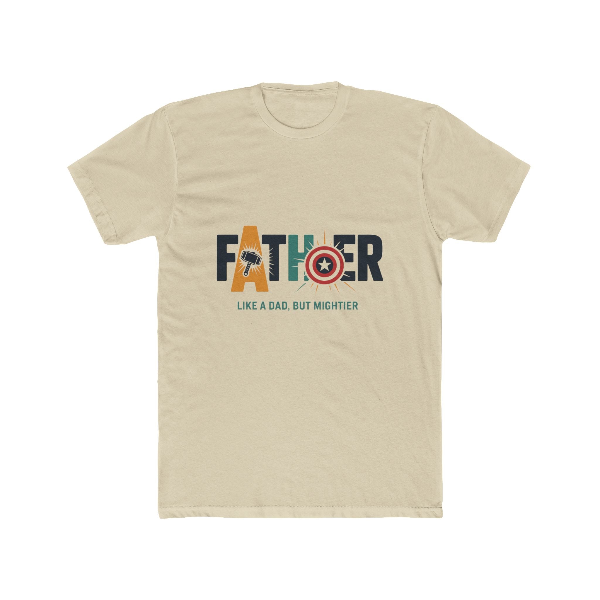 Father Superhero T-Shirt — "Like a Dad, But Mightier"