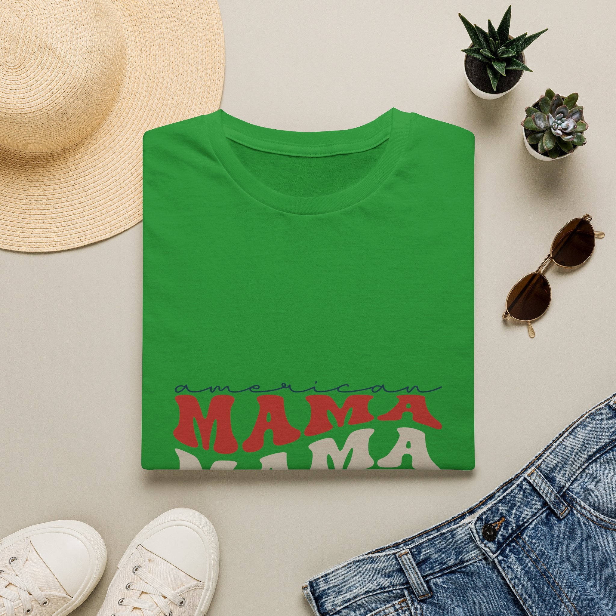 Mama Retro Tee — "American Mama" Graphic T-Shirt