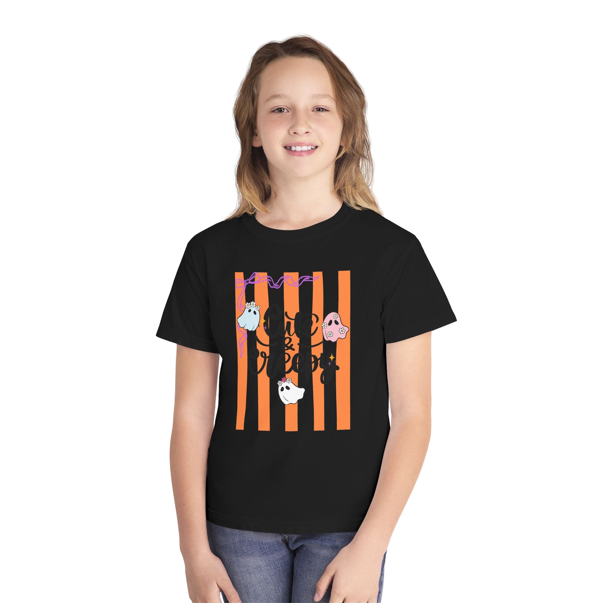 Cute & Creepy Ghosts Youth Tee — Kids Halloween Graphic Shirt