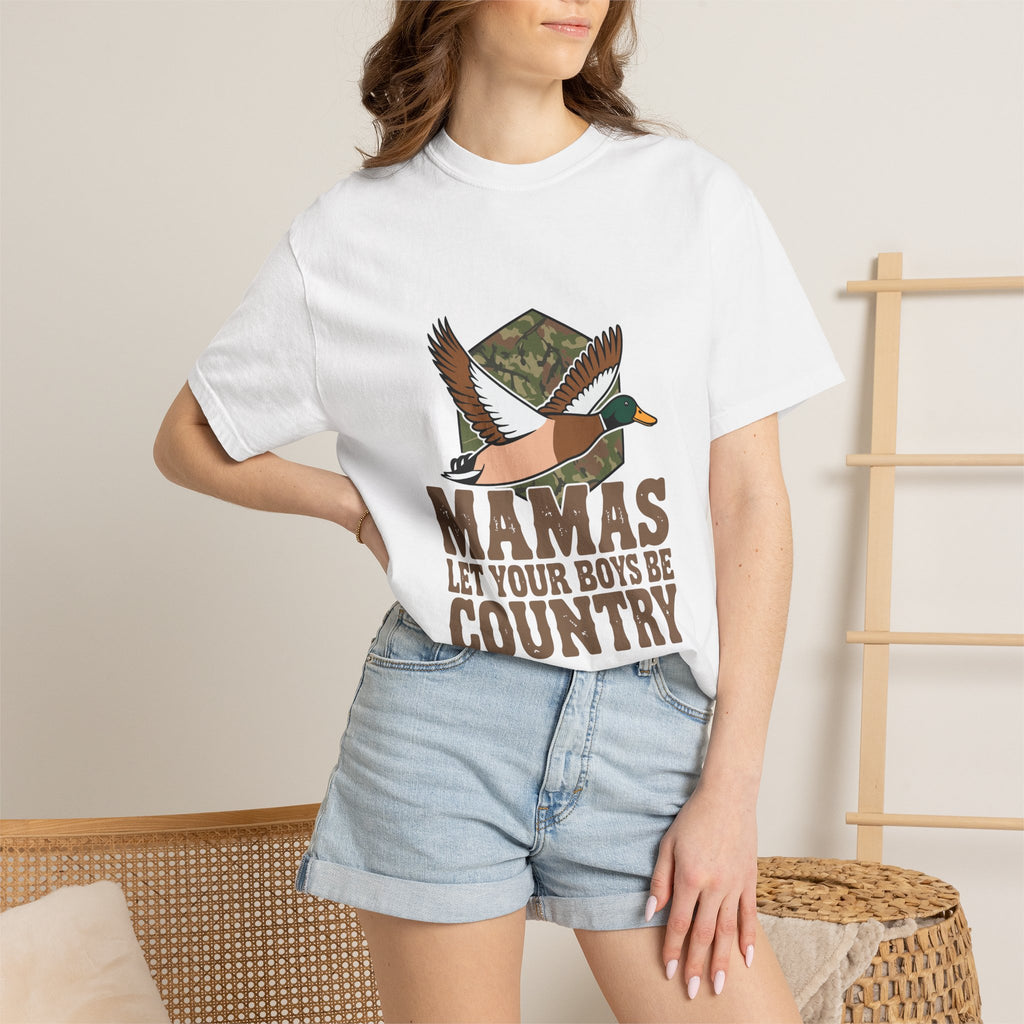 T-Shirt — “Mamas Let Your Boys Be Country” Duck Hunting Graphic Tee