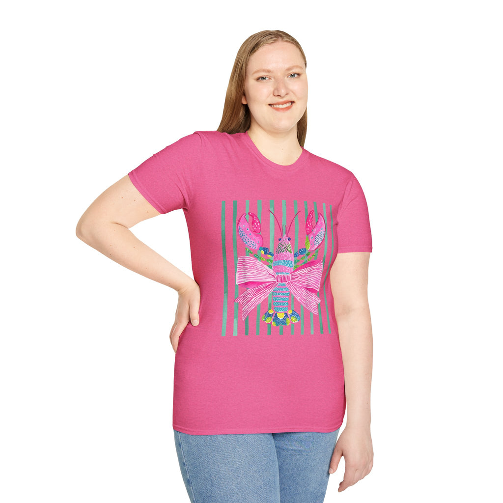 Easter Lobster Tee — Pink Floral Bow Beach Crab T-Shirt