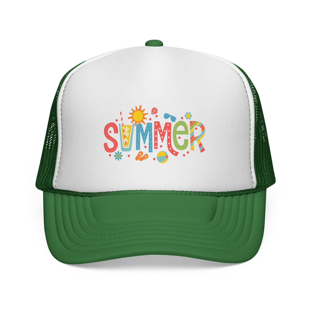 Summer Trucker Cap — Colorful Beach Vibes Hat
