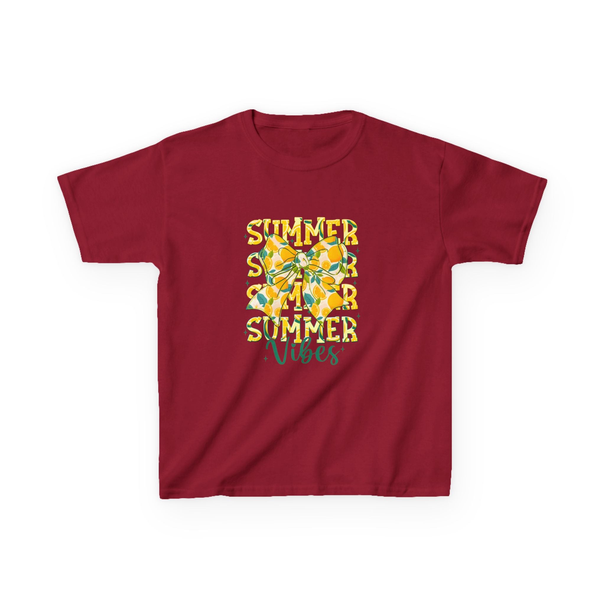 Kids Tee — "Summer Vibes" Lemon Floral Graphic