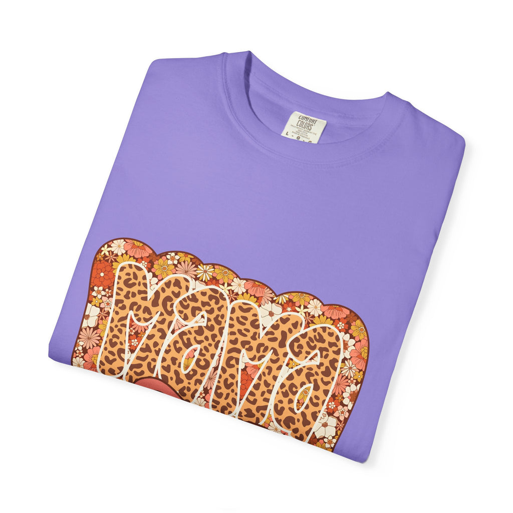 Mama Floral Bonnet T-Shirt Comfort Colors® Leopard Print Mama Shirt,Coquette Bow Mom T-shirt,Mother's Day Gift,Gift for New Mom