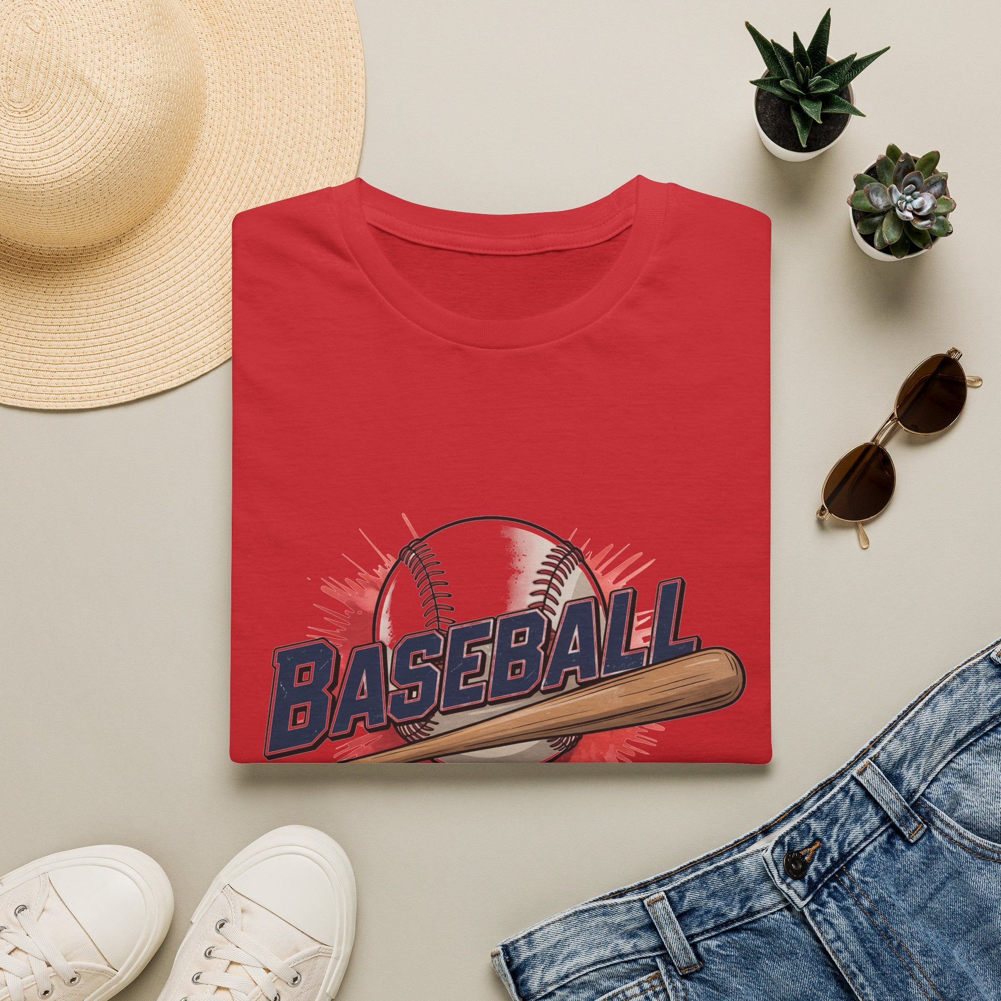 Baseball Dad T-Shirt — Vintage Baseball Ball & Bat Graphic