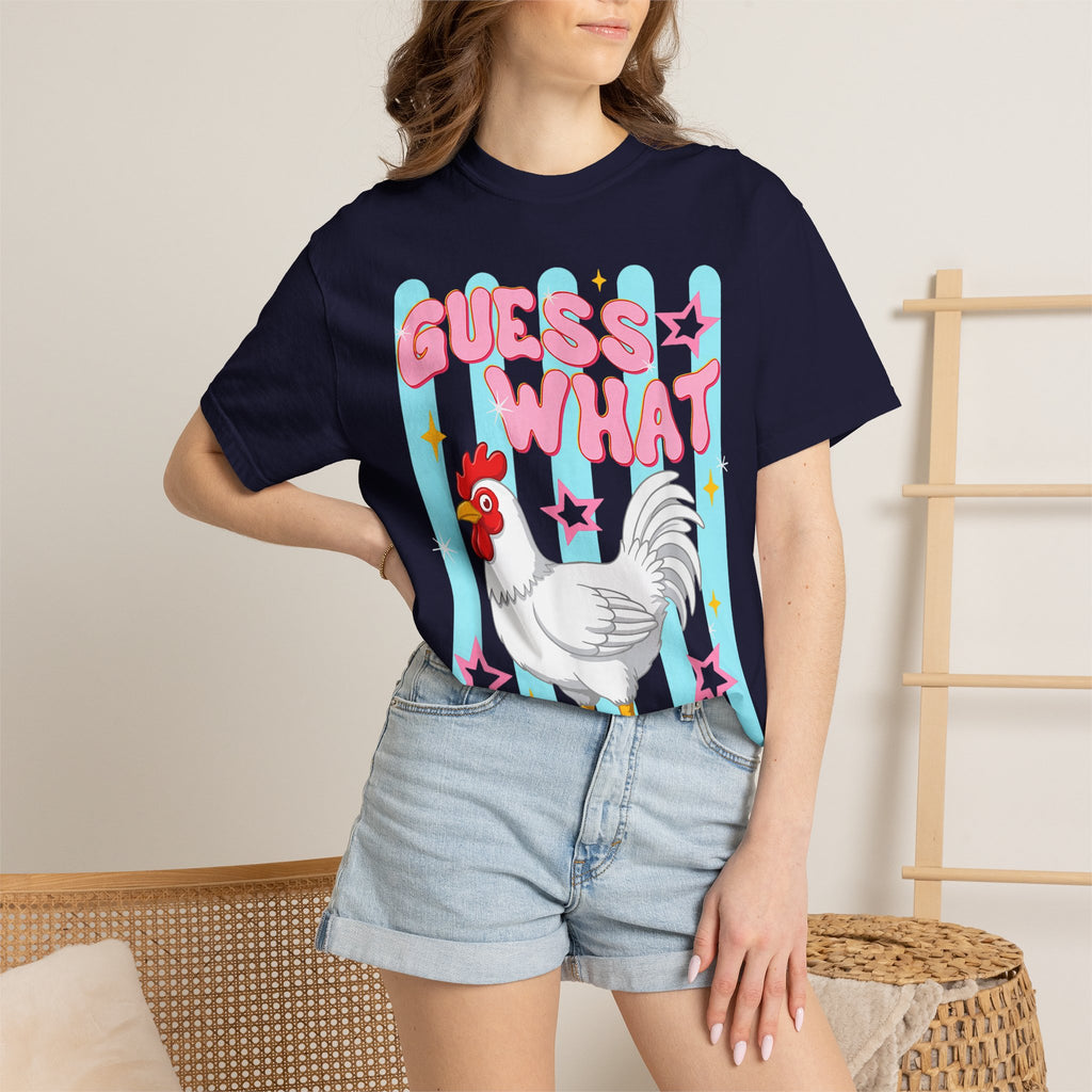 Guess What Rooster T-Shirt — Cute Retro Chicken Graphic Tee