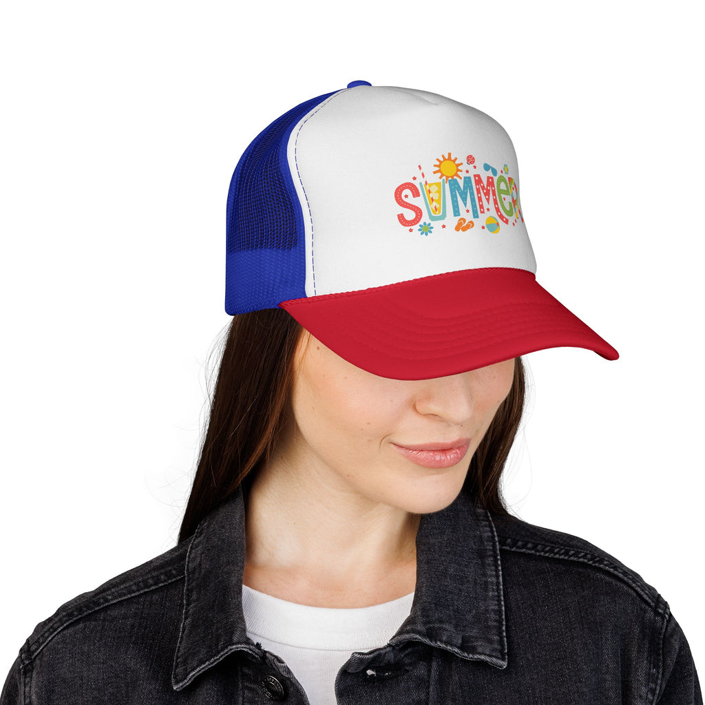 Summer Trucker Cap — Colorful Beach Vibes Hat