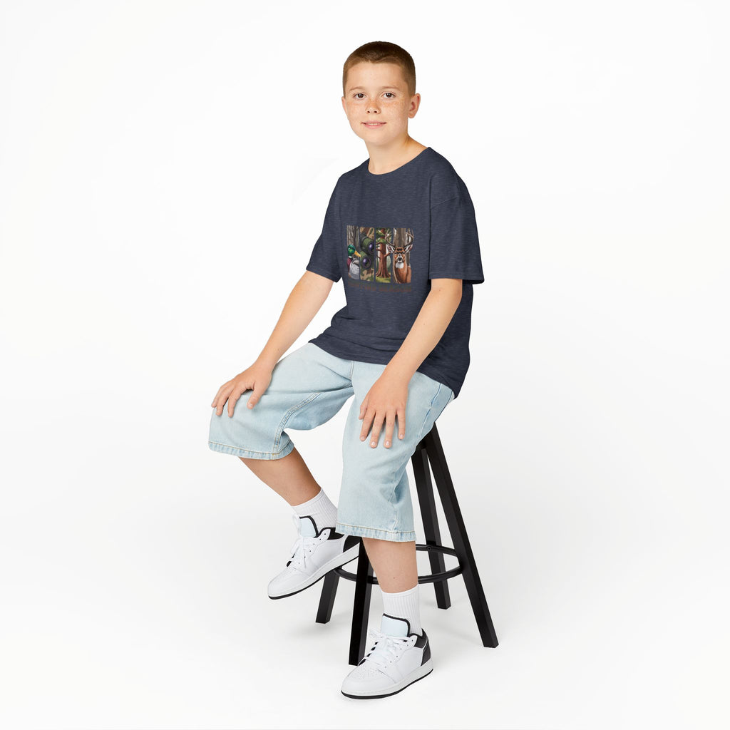 Kids Tee — 'Hunting Season' Duck & Deer Woodland Graphic