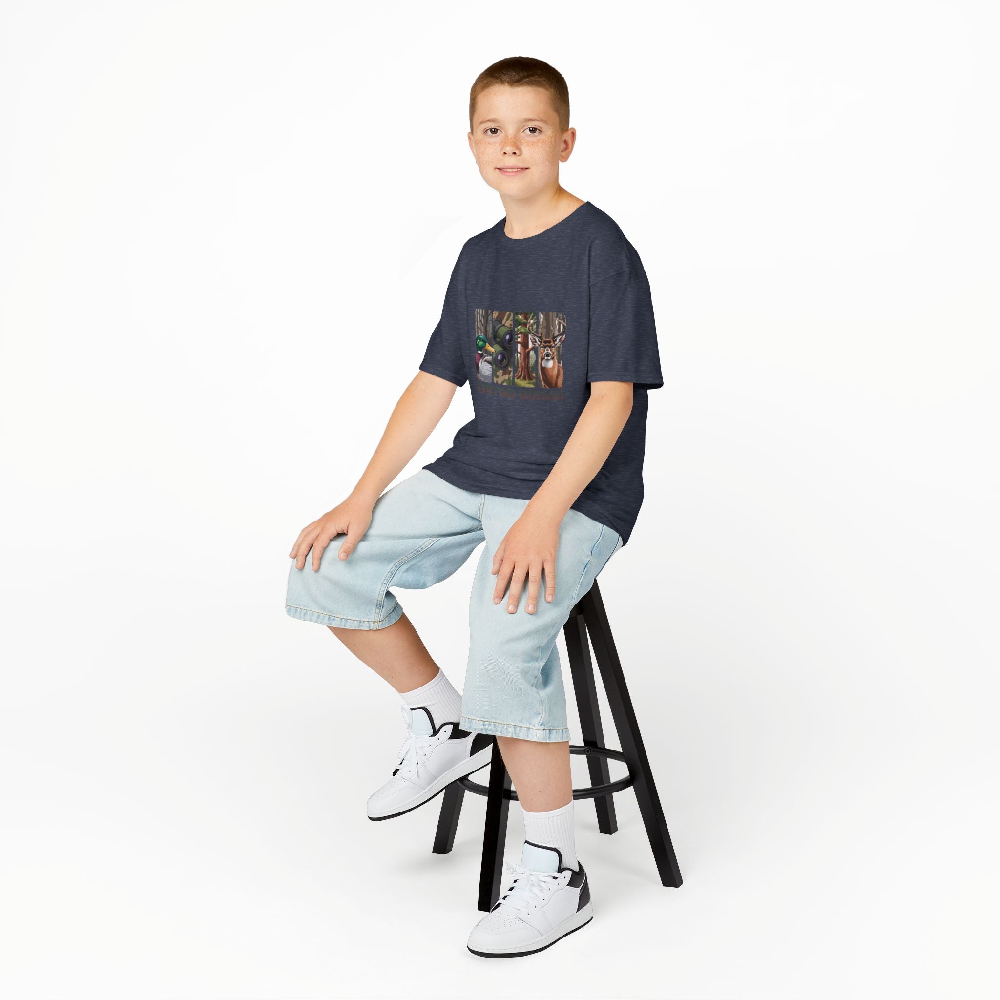 Kids Tee — 'Hunting Season' Duck & Deer Woodland Graphic