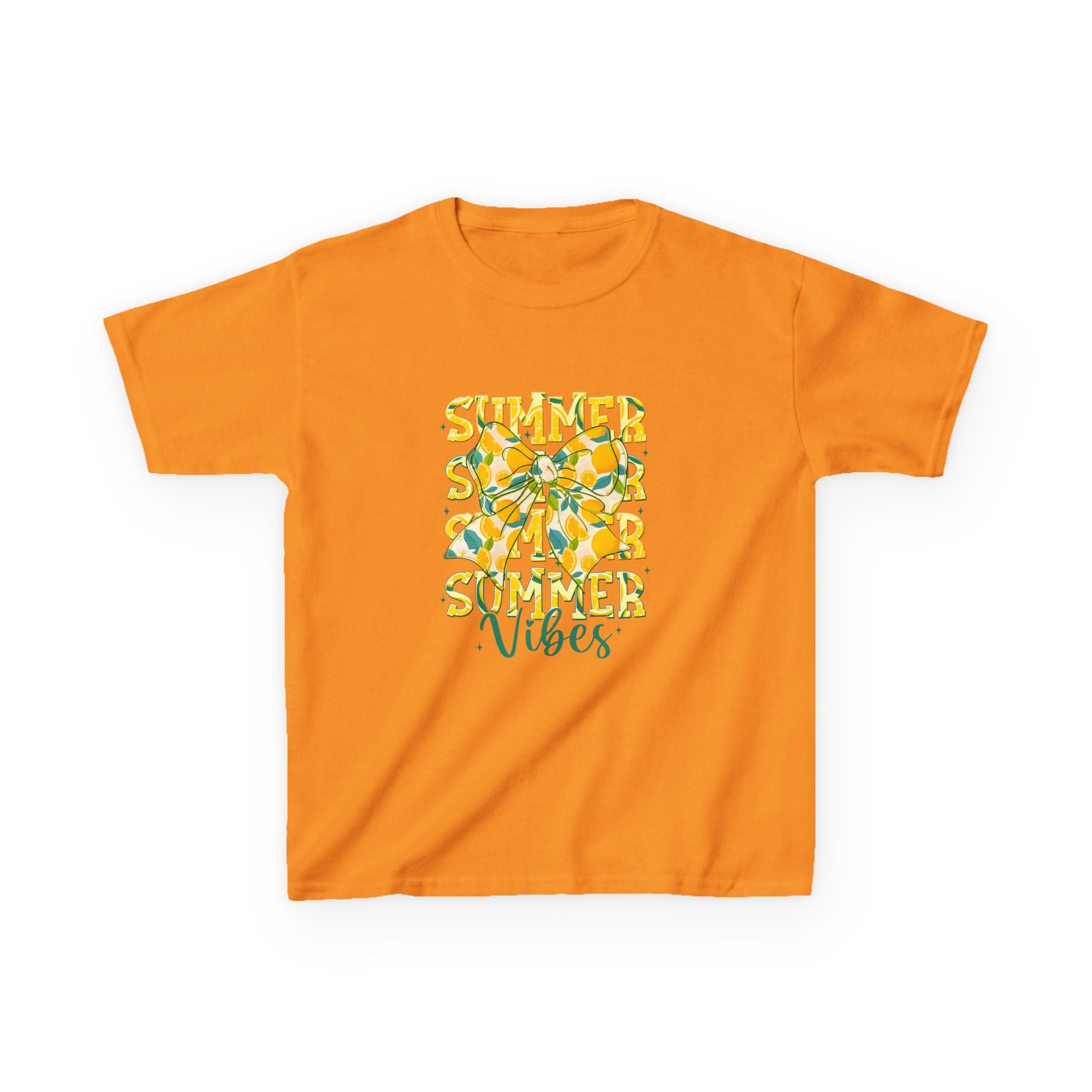 Kids Tee — "Summer Vibes" Lemon Floral Graphic