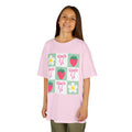 Kids Strawberry Grid Tee — Cute Strawberry & Flower Graphic T-Shirt