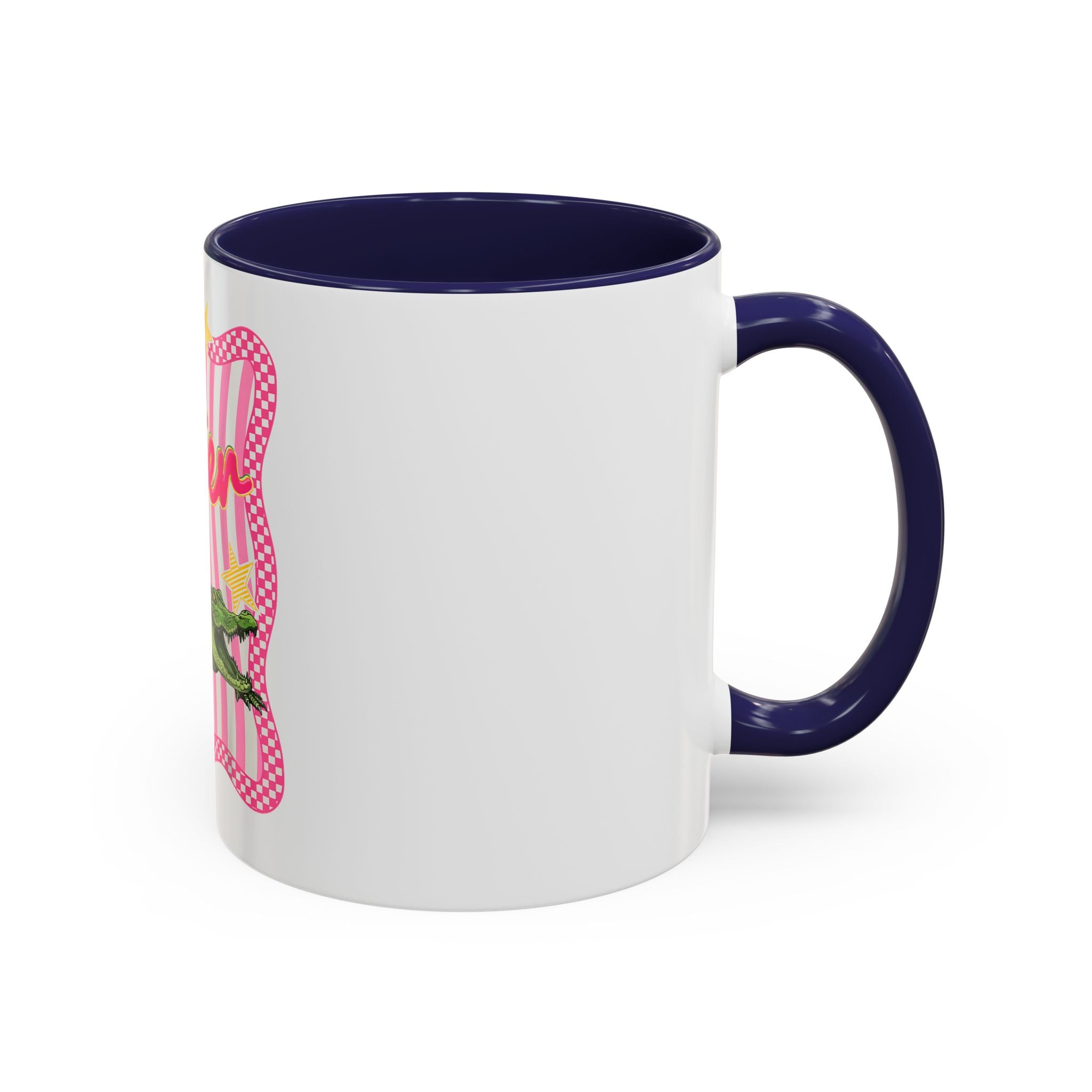 Coffee Mug - 'Later' Retro Pink Gator Accent Mug (11/15oz)