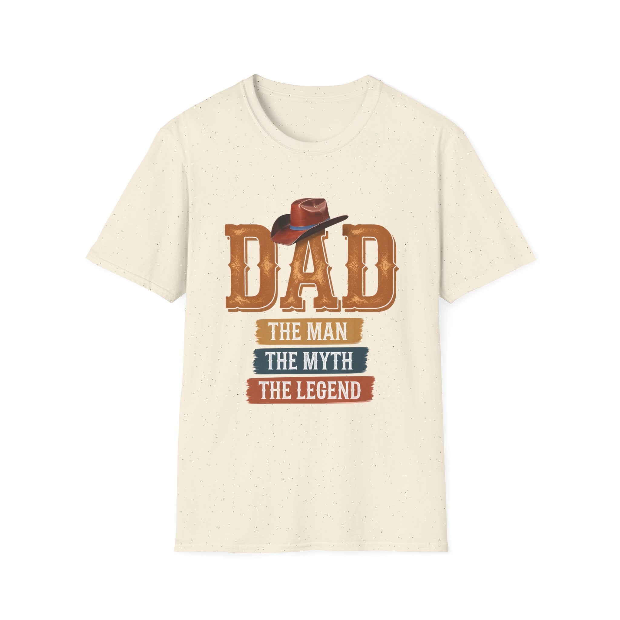 Dad Cowboy T-Shirt — "DAD" with Hat & "The Man The Myth The Legend" Design