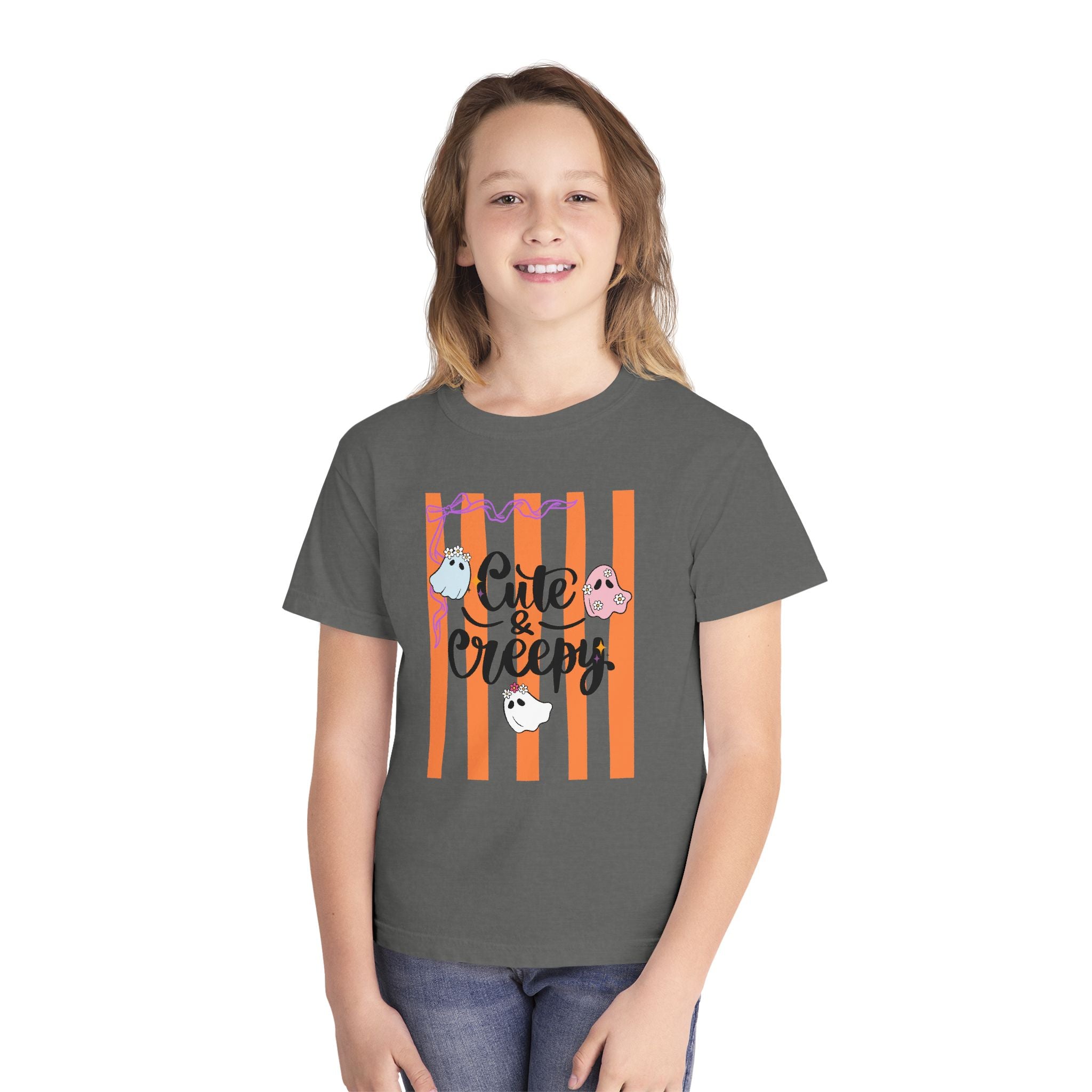 Cute & Creepy Ghosts Youth Tee — Kids Halloween Graphic Shirt