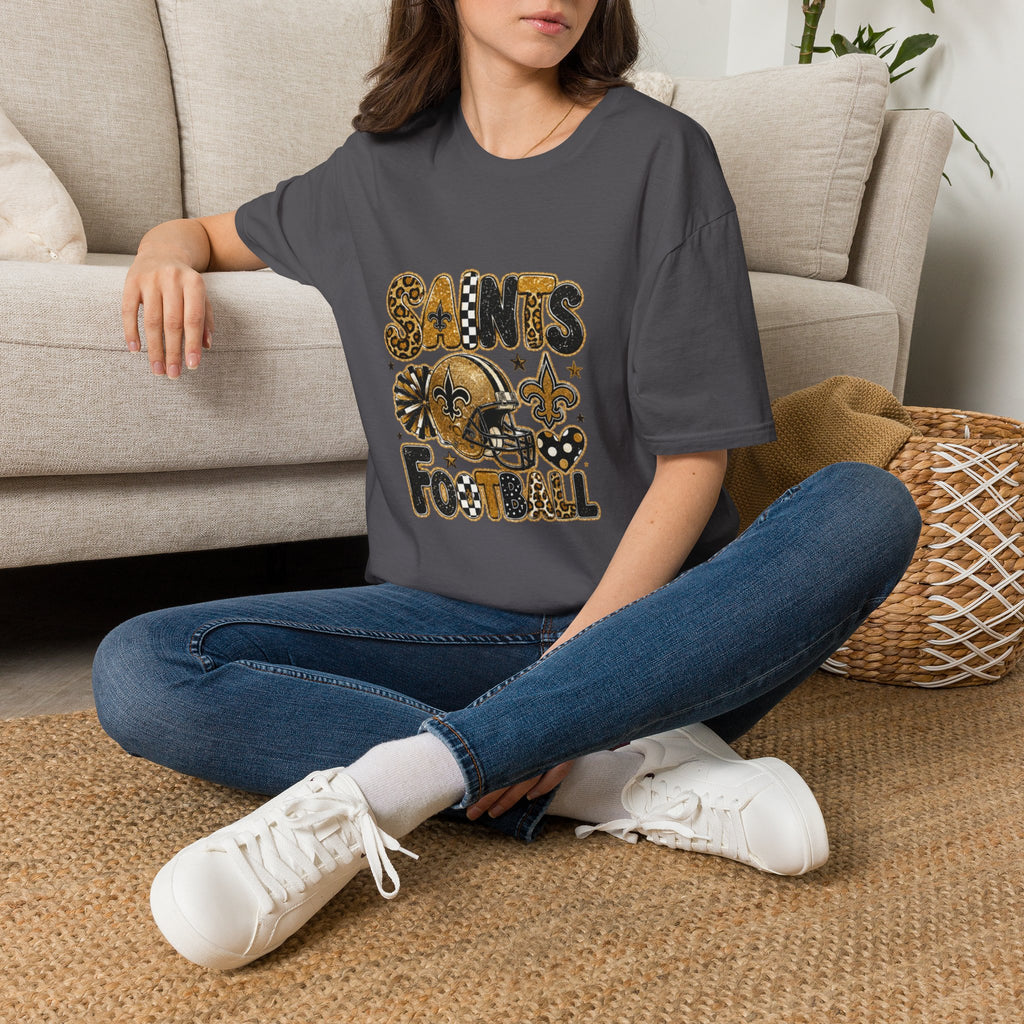 Saints Football T-Shirt — Fleur-de-Lis Game Day Tee