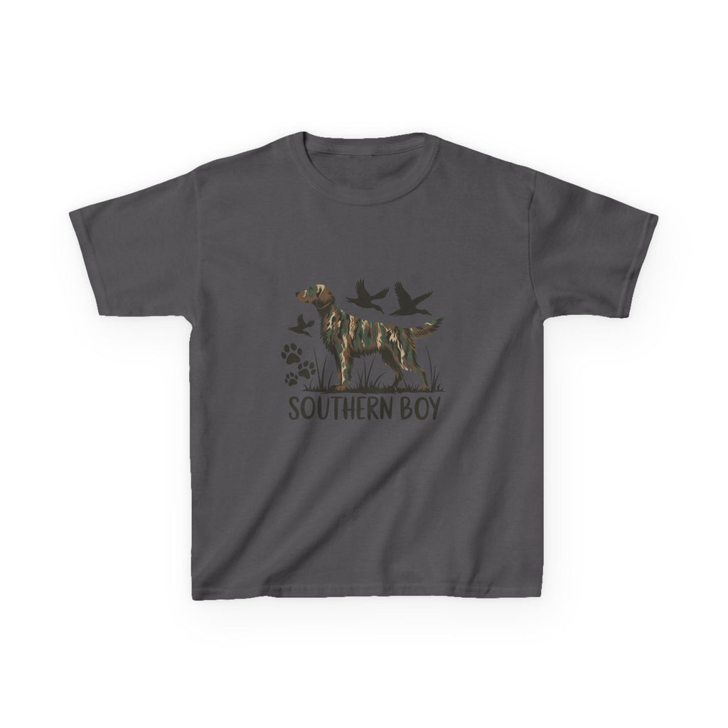Kids 'Southern Boy' Camo Dog T-Shirt - Outdoor Hunting Puppy Tee