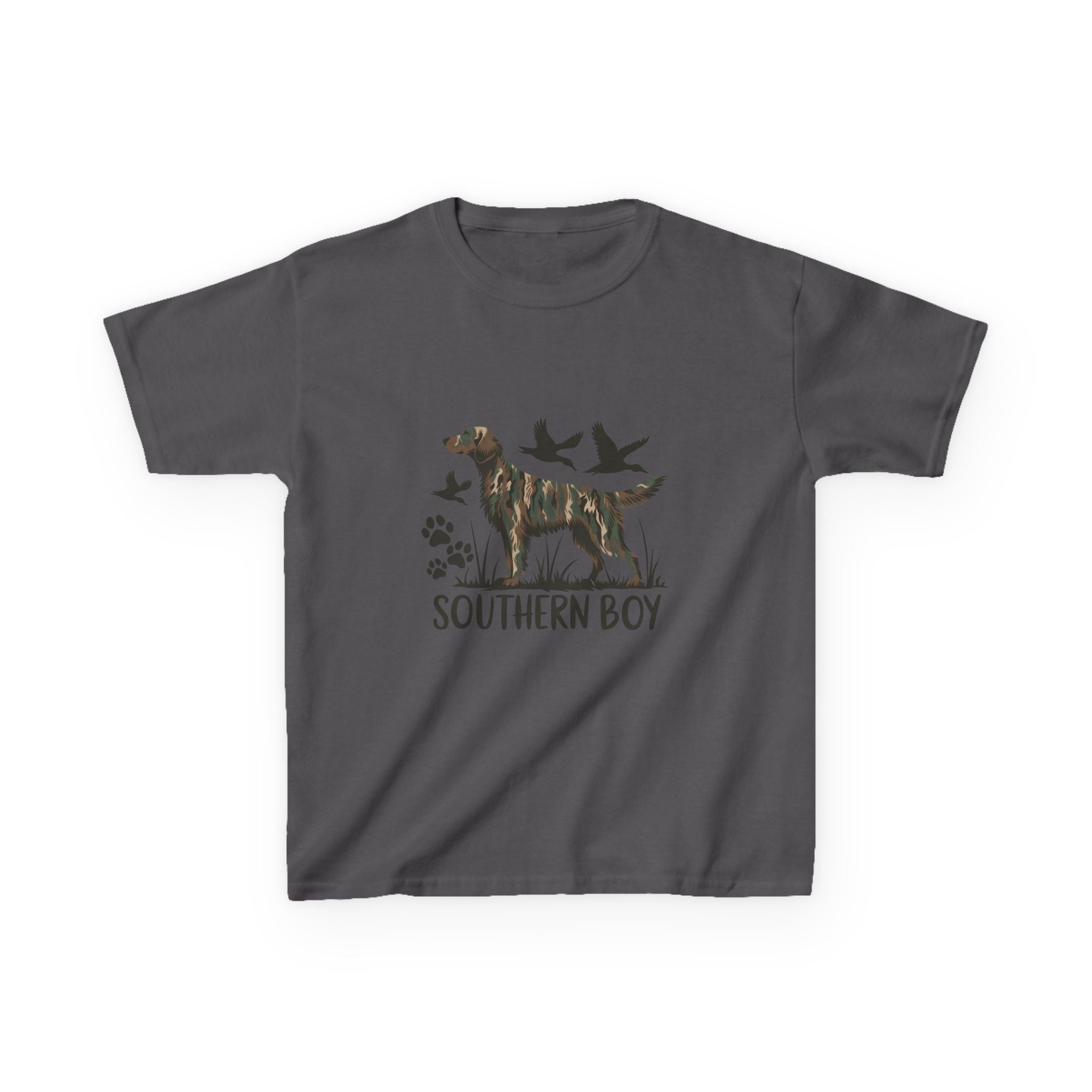 Kids 'Southern Boy' Camo Dog T-Shirt - Outdoor Hunting Puppy Tee