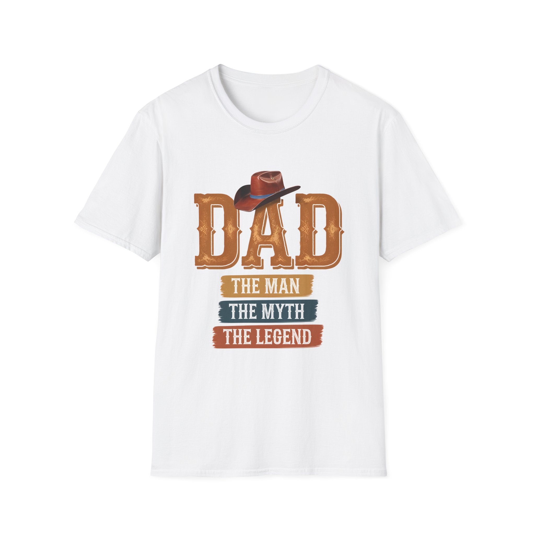 Dad Cowboy T-Shirt — "DAD" with Hat & "The Man The Myth The Legend" Design