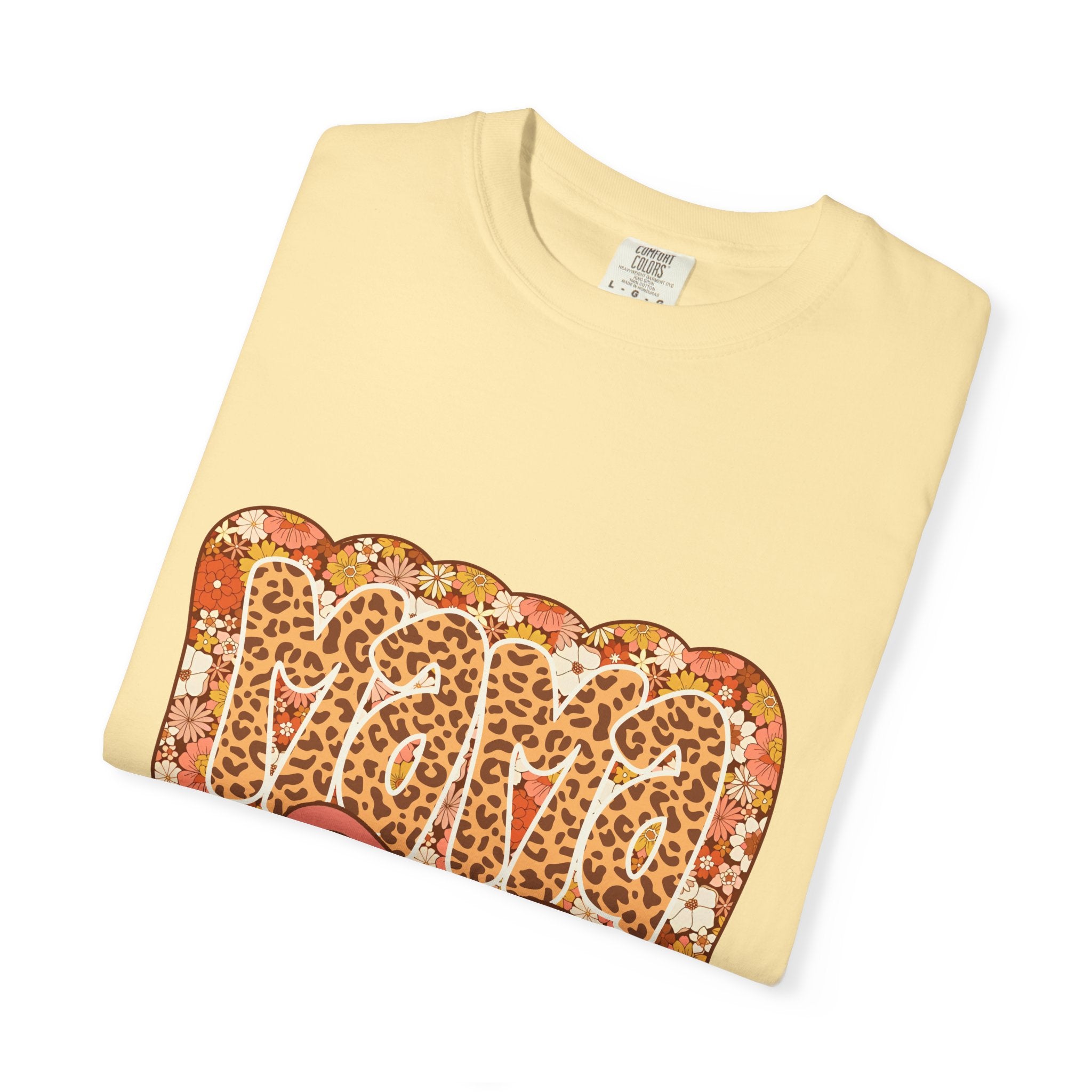 Mama Floral Bonnet T-Shirt Comfort Colors® Leopard Print Mama Shirt,Coquette Bow Mom T-shirt,Mother's Day Gift,Gift for New Mom