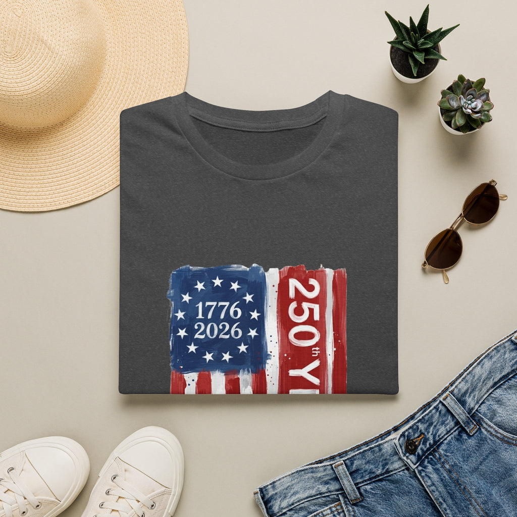 250 Years Flag T‑Shirt — 1776–2026 American Bicentennial Patriotic Tee