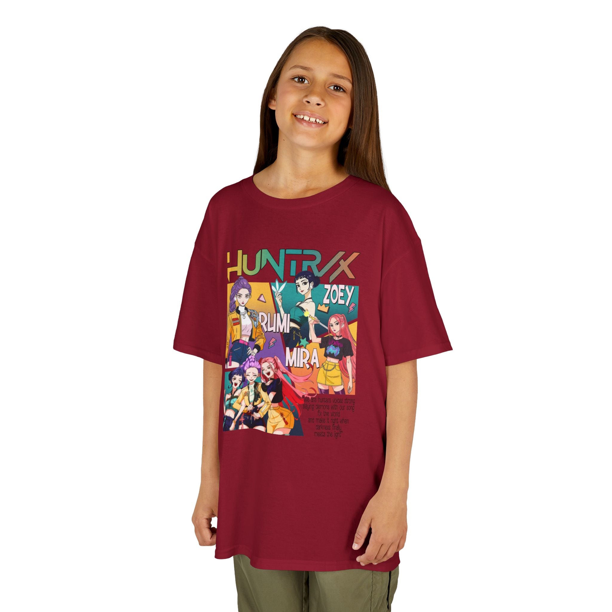 Kids Tee — Colorful Anime Character Collage (HunterX Style)