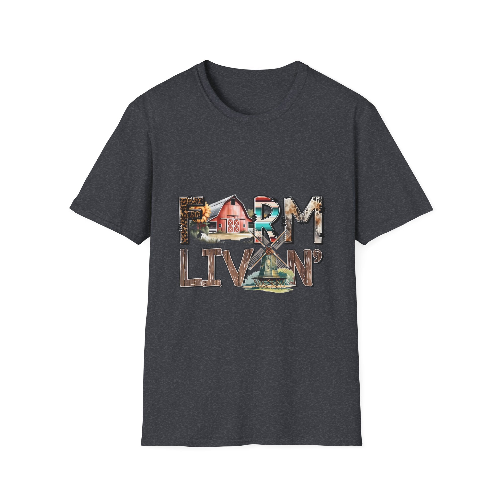 Farm Livin' Graphic T-Shirt — Rustic Barn Country Life Tee
