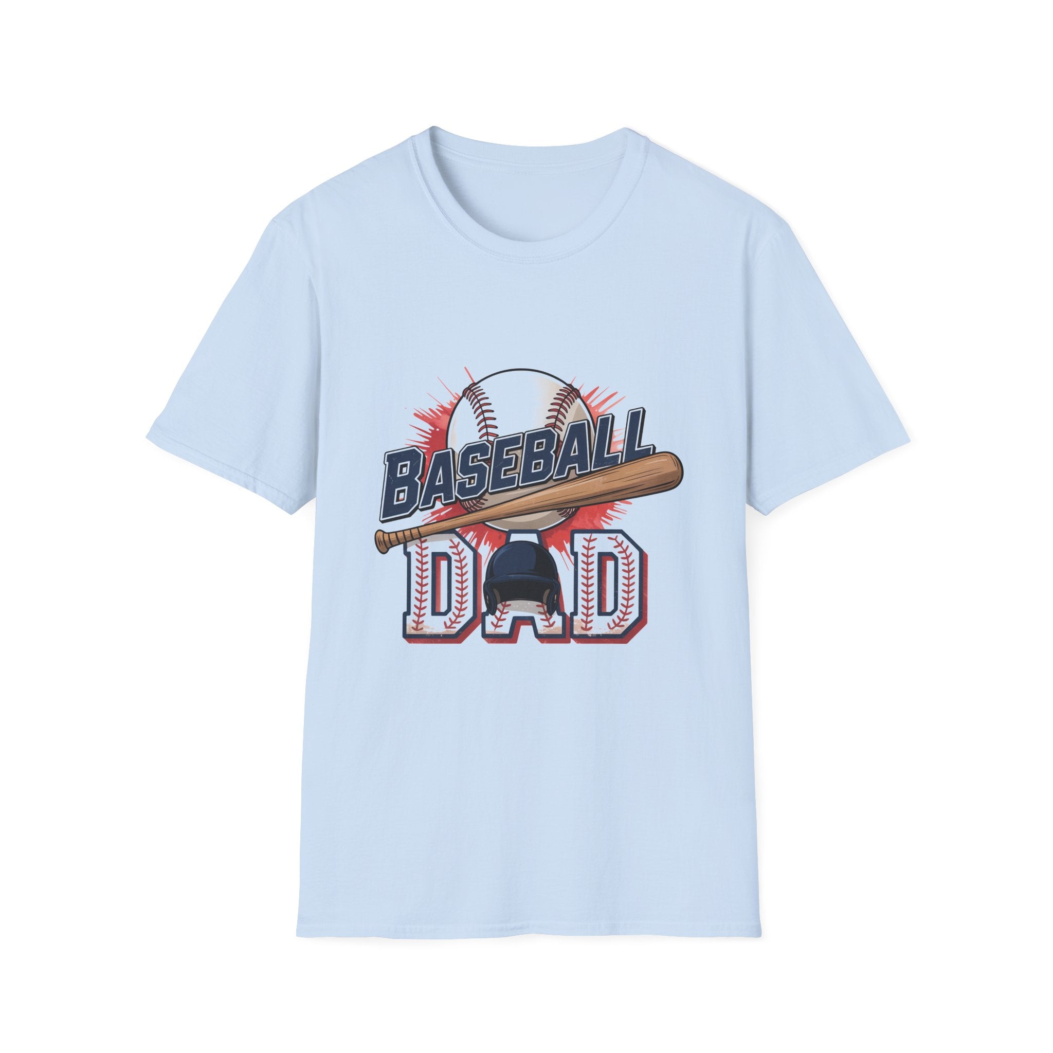 Baseball Dad T-Shirt — Vintage Baseball Ball & Bat Graphic