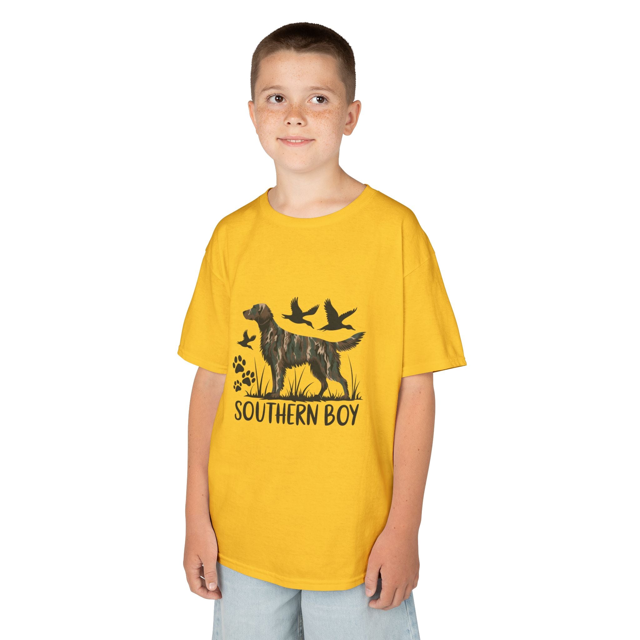 Kids 'Southern Boy' Camo Dog T-Shirt - Outdoor Hunting Puppy Tee