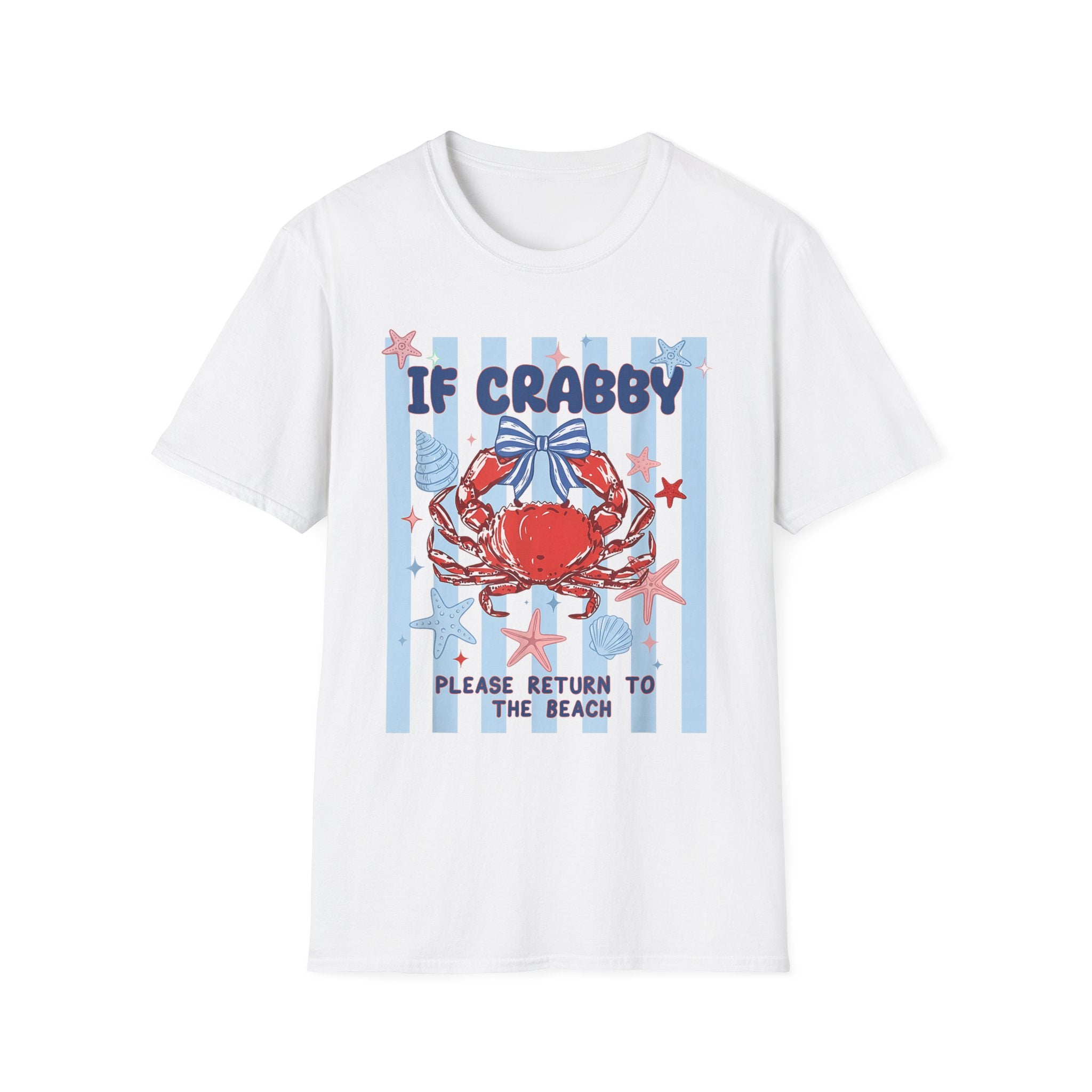 T-Shirt — "If Crabby Please Return to the Beach" Nautical Crab Graphic Tee
