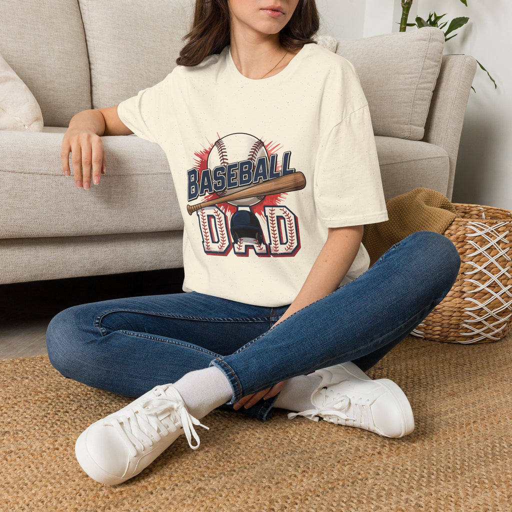 Baseball Dad T-Shirt — Vintage Baseball Ball & Bat Graphic