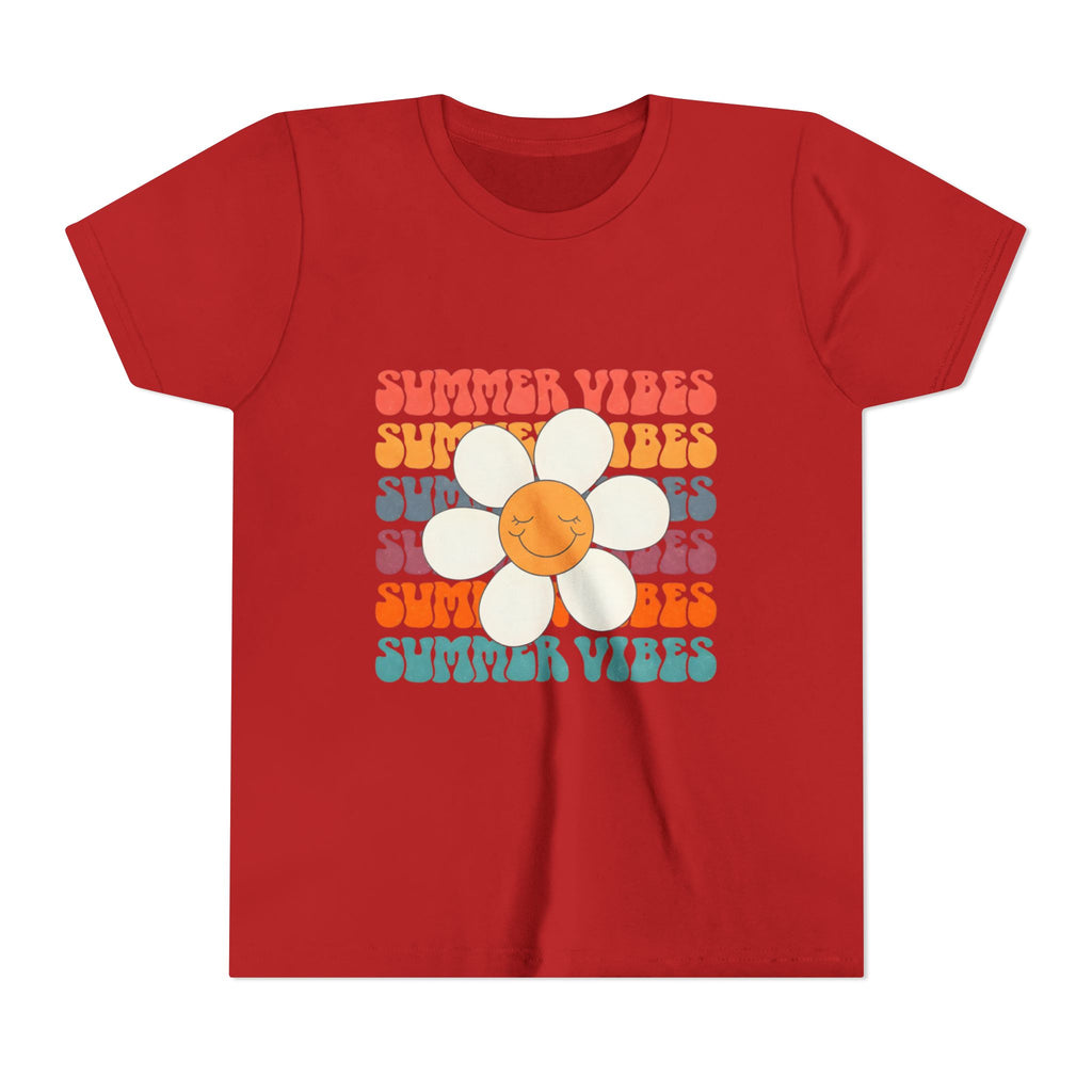 Youth Tee - "Summer Vibes" Retro Daisy Graphic