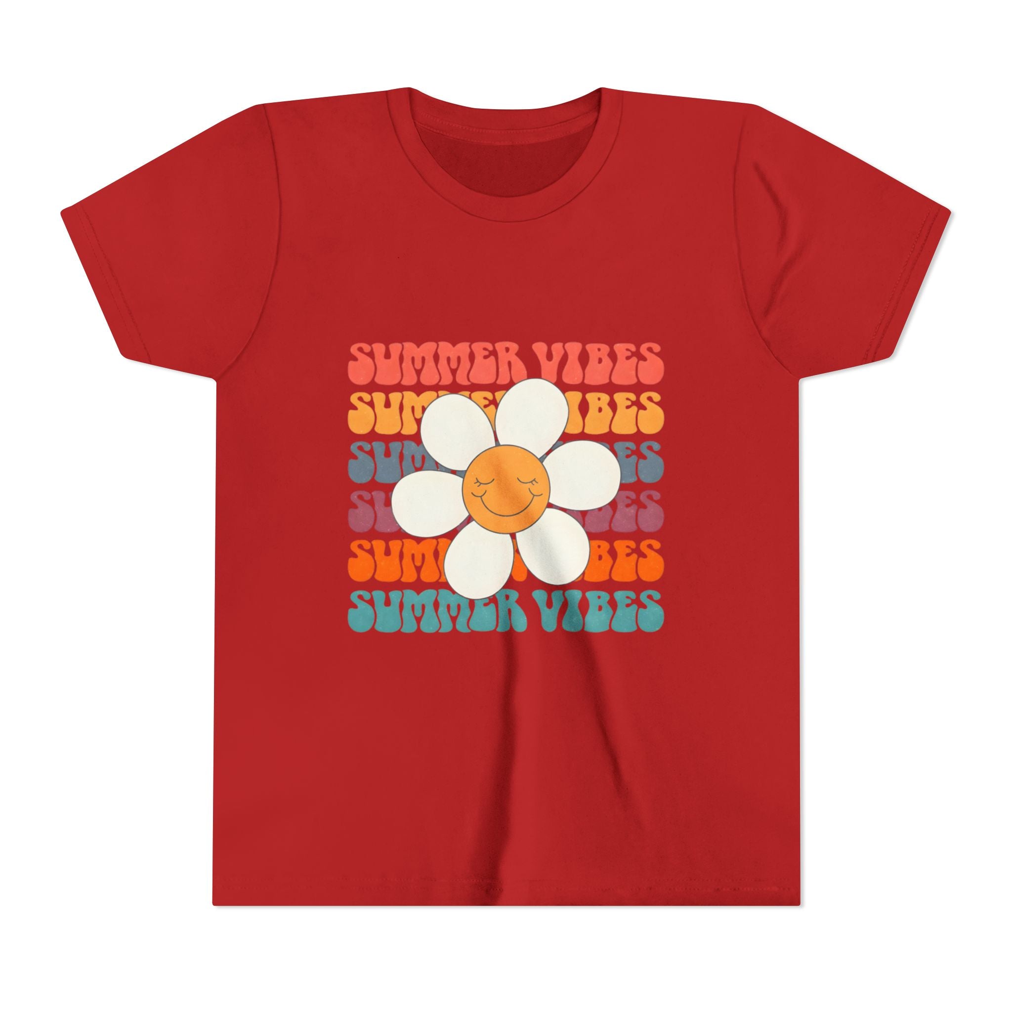 Youth Tee - "Summer Vibes" Retro Daisy Graphic