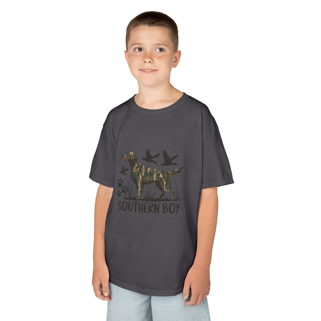 Kids 'Southern Boy' Camo Dog T-Shirt - Outdoor Hunting Puppy Tee