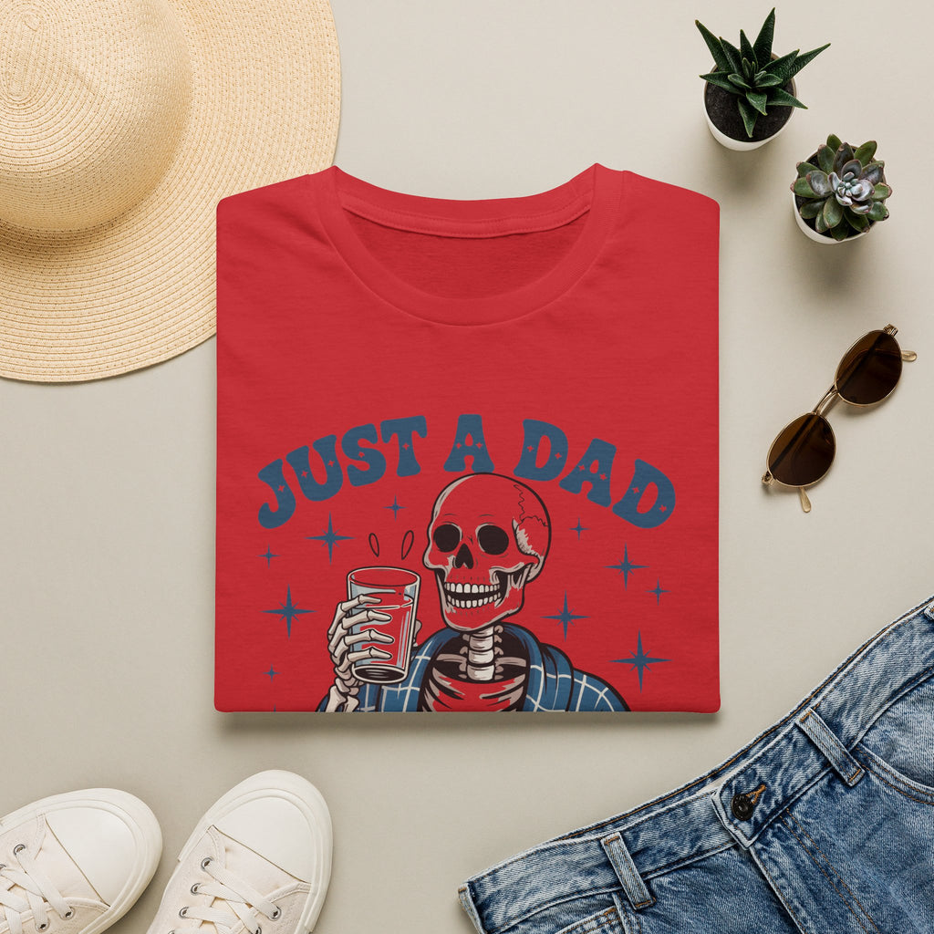 Just a Dad T-Shirt — 'Just a Dad Who Always Came Back With the Milk' Skeleton Vintage Tee