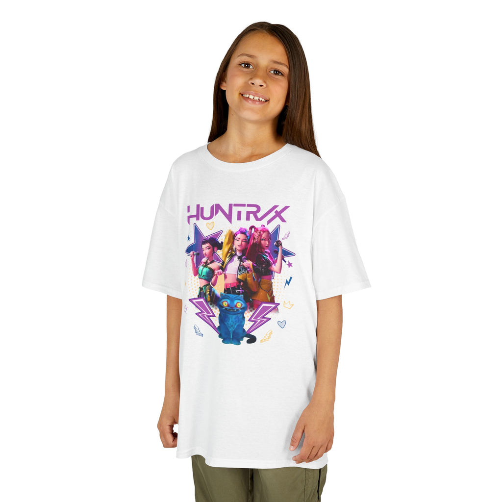 Kids Tee — Colorful 'HUNTRX' Character Graphic Shirt