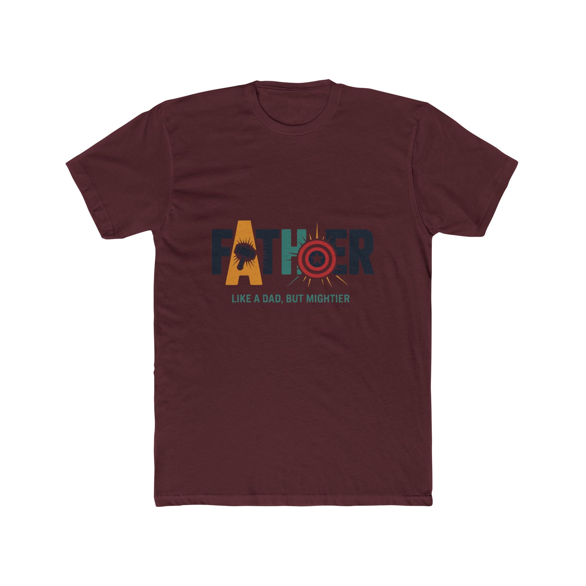 Father Superhero T-Shirt — "Like a Dad, But Mightier"