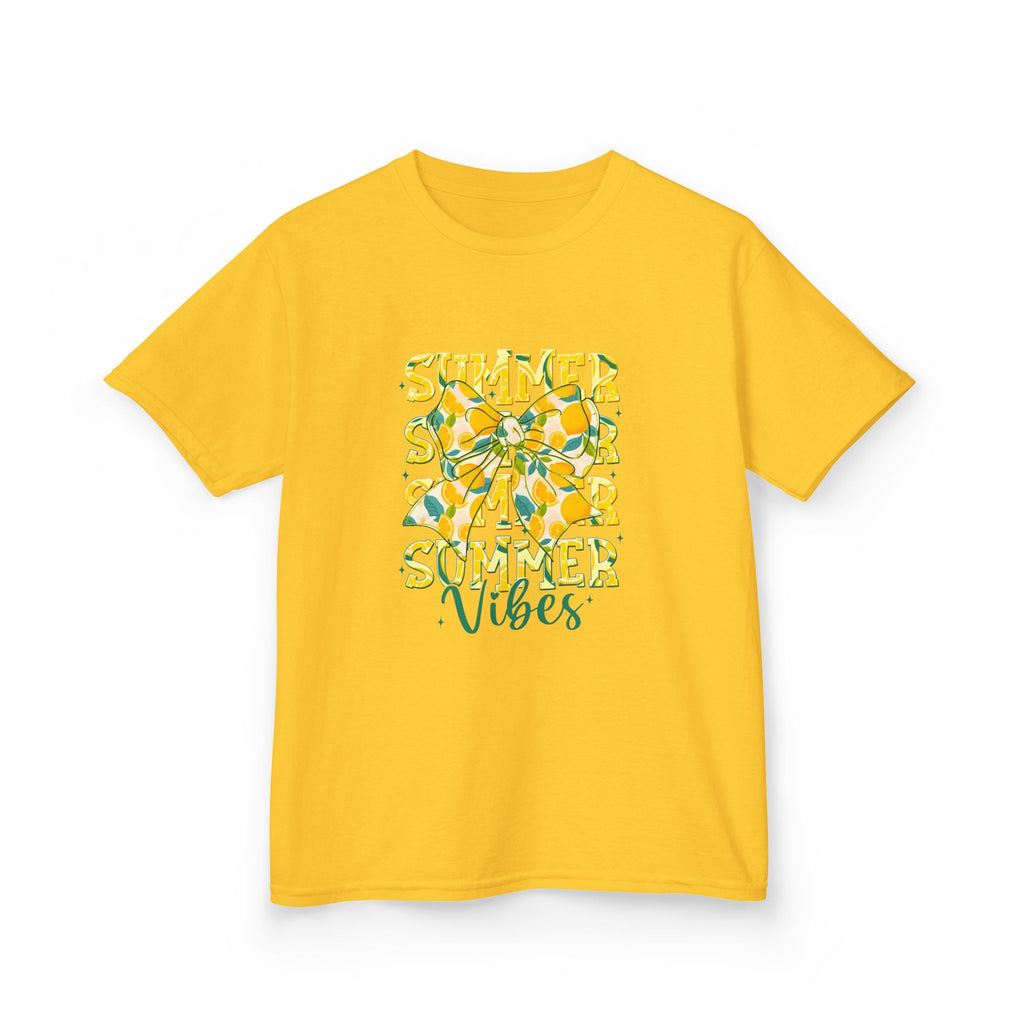 Kids Tee — "Summer Vibes" Lemon Floral Graphic