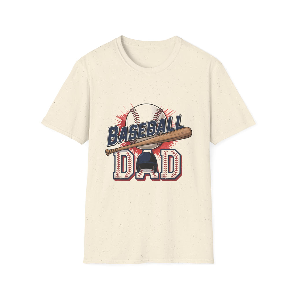 Baseball Dad T-Shirt — Vintage Baseball Ball & Bat Graphic