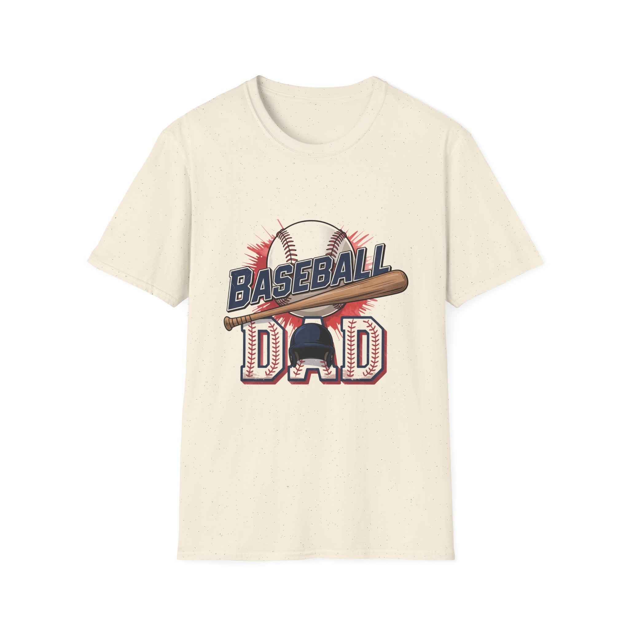 Baseball Dad T-Shirt — Vintage Baseball Ball & Bat Graphic