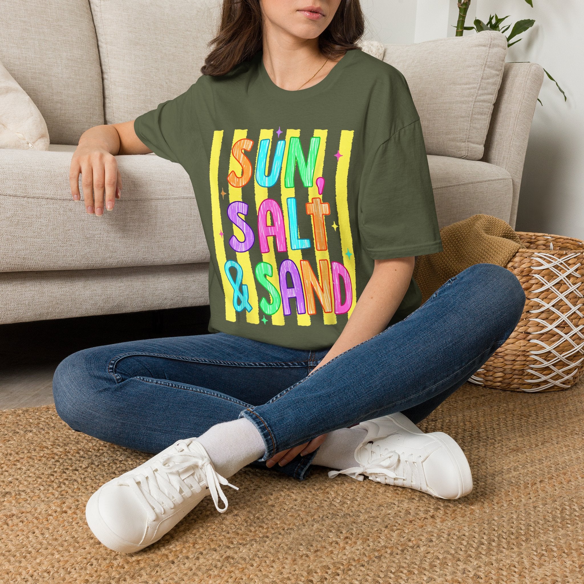 Sun, Salt & Sand T-Shirt — Vibrant Beach Vibes Tee