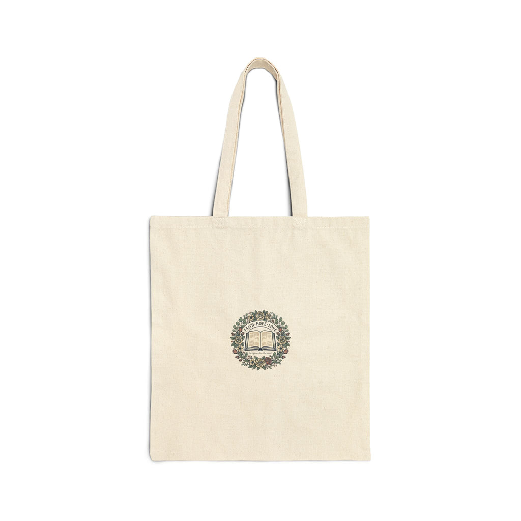Book Club Canvas Tote Bag — Literary Wreath Booklover Gift