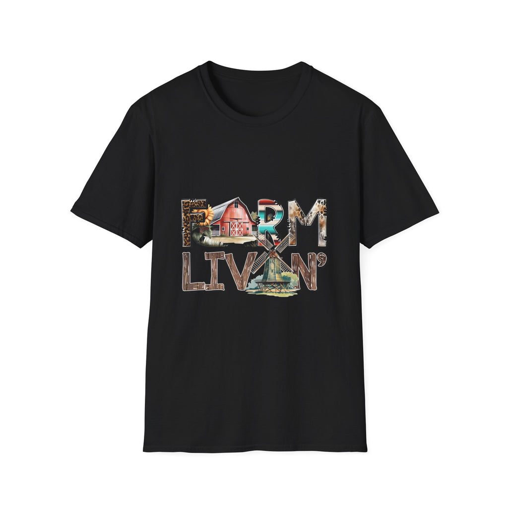 Farm Livin' Graphic T-Shirt — Rustic Barn Country Life Tee