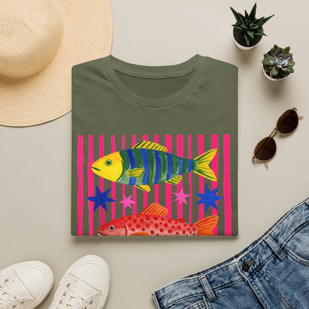 T-Shirt — Colorful Tropical Fish Graphic Tee