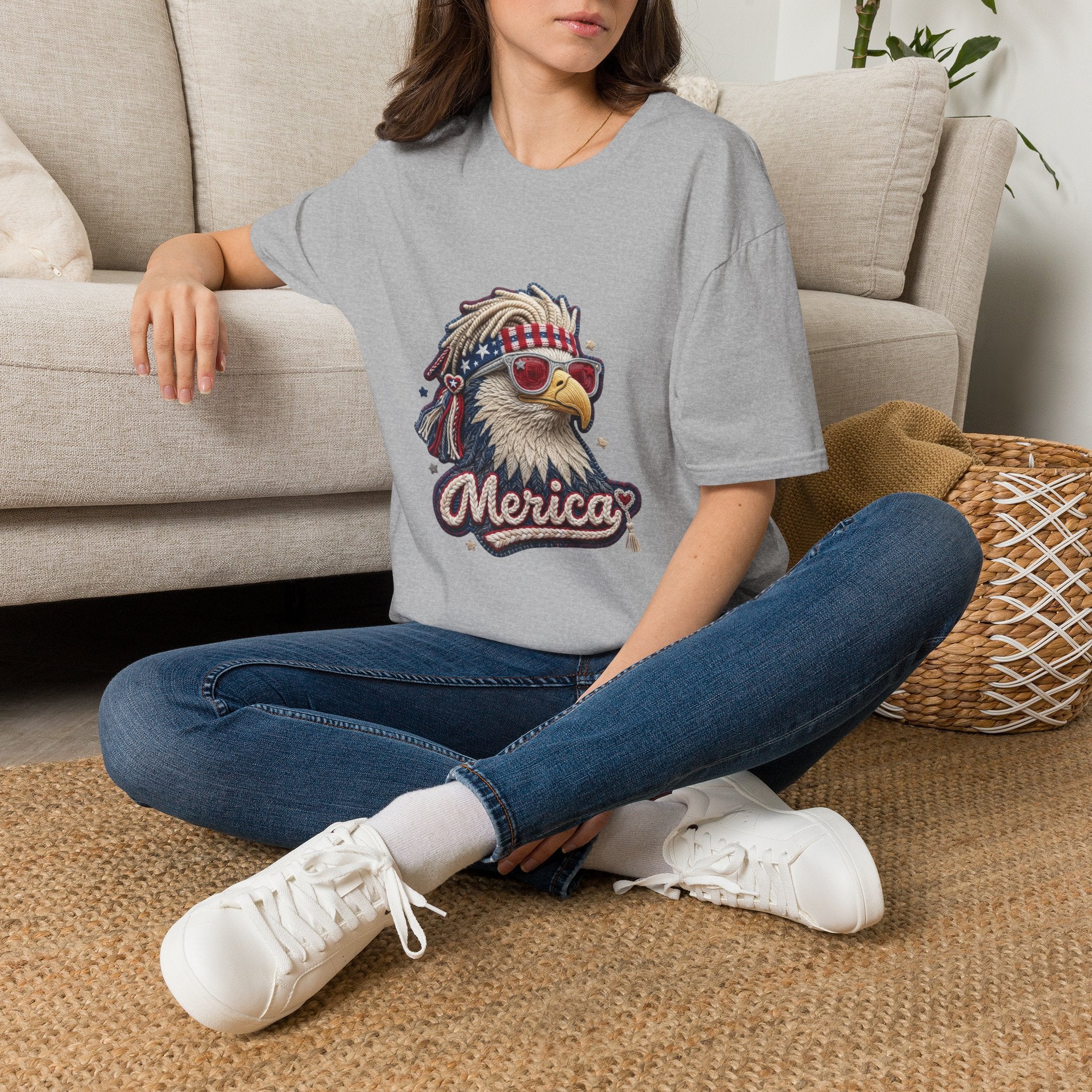 Eagle 'Merica T-Shirt — Patriotic Bald Eagle Sunglasses Tee