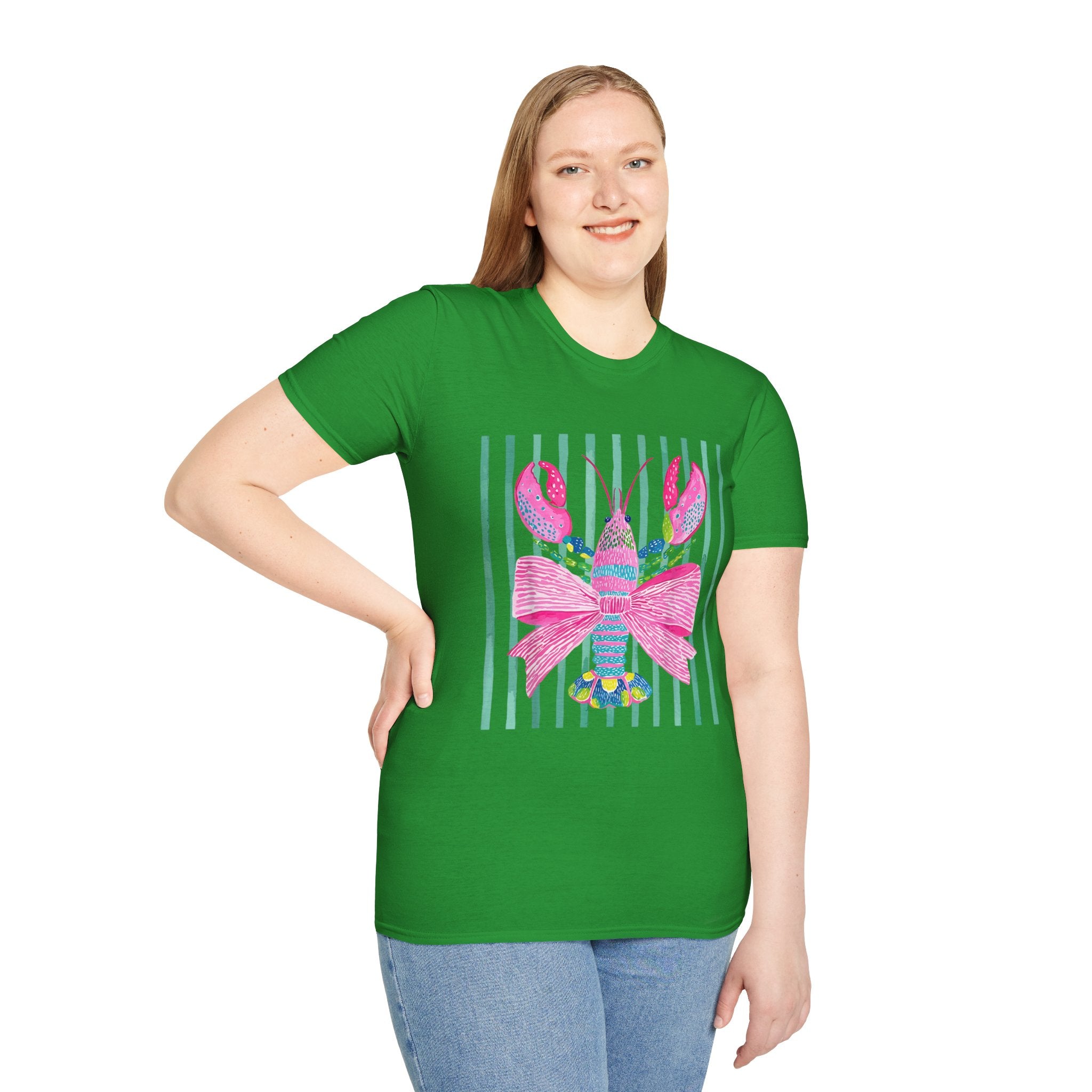 Easter Lobster Tee — Pink Floral Bow Beach Crab T-Shirt