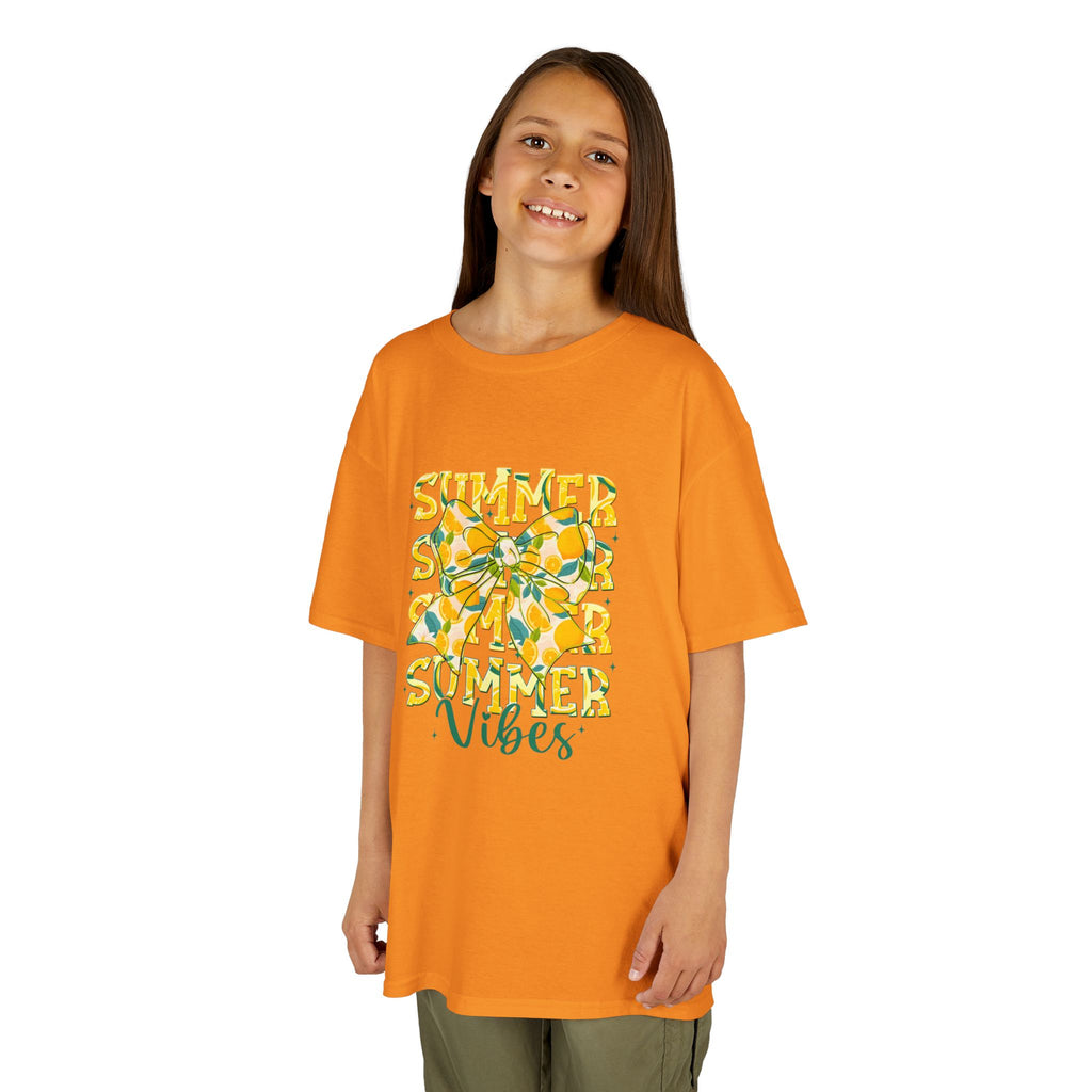 Kids Tee — "Summer Vibes" Lemon Floral Graphic